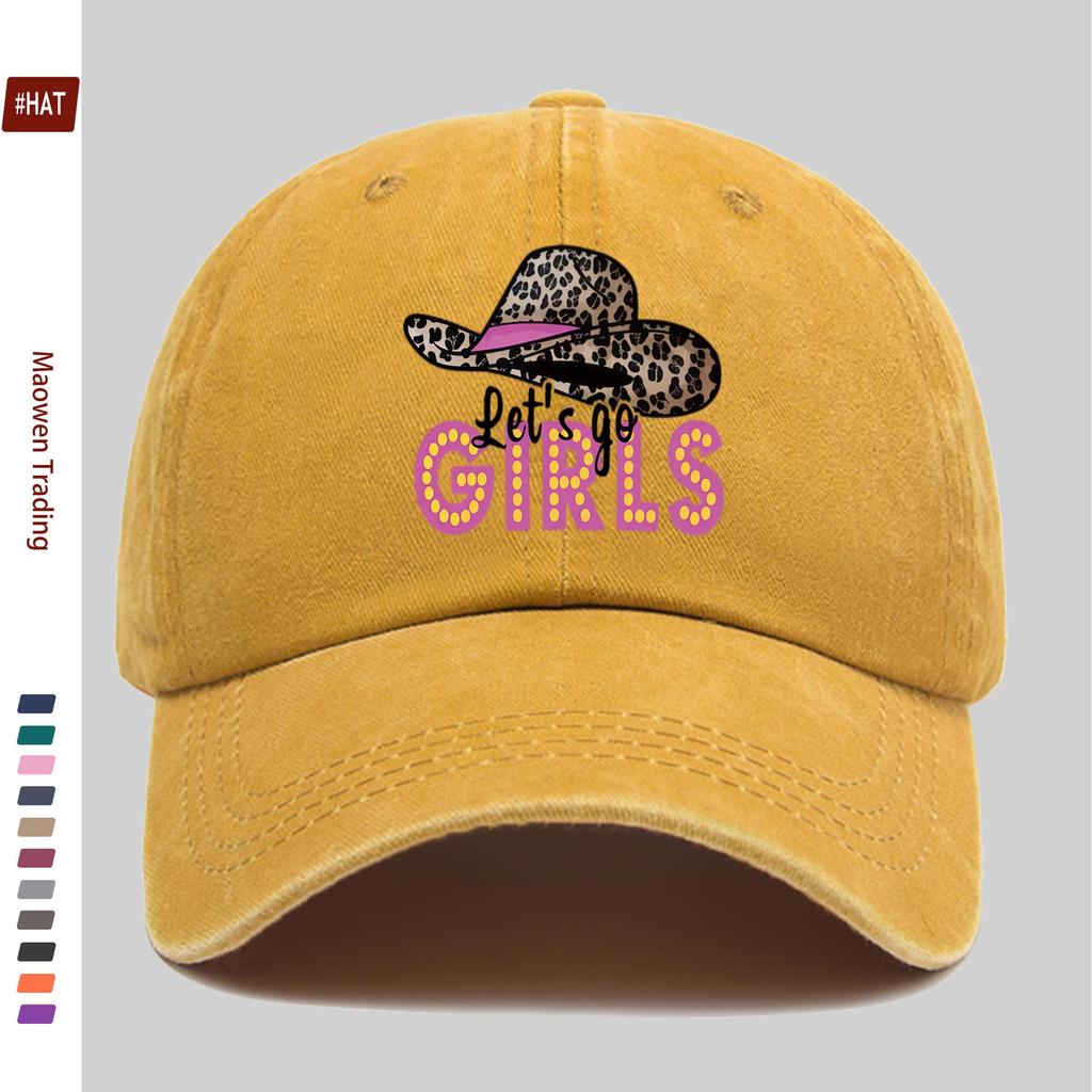 pc Casual Leopard Print Denim Hat Pattern Printed Baseball Cap Fashionable Design Sports Sun Hat Comfortable and Lightweight