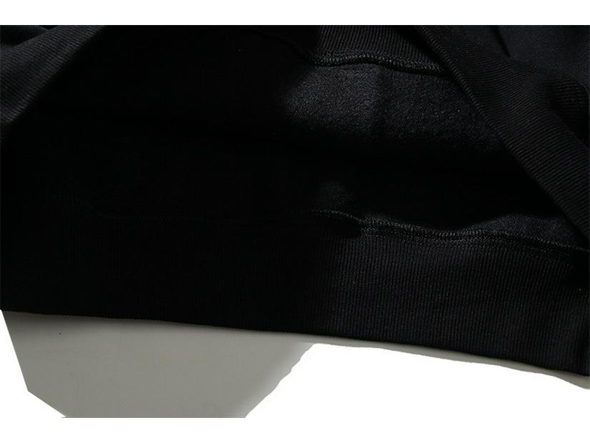 2025 Trendy Black Print Unisex Loose Hoodie with Essentials