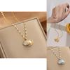 Fashion Pearl Necklace With Geometric Design And Cz Embellishments For Women