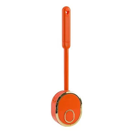 Silicone Toilet Brush Set with L-Shaped Head Wall Mounted Holder Long Non-Slip Handle No Dead Corner Design Bathroom Cleaner