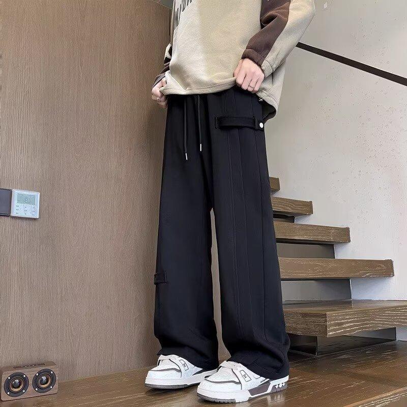 

Spring and summer new 2025 sweatpants men s and women s American cleanfit straight casual pants deconstruction scimitar wide-leg sweatpants 3XL чорний