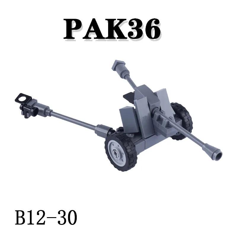 WWW2 Military Building Block 88mm Flak Gun Cannon  Weapons Figure Soldier Machine Gun Mecha Infantry Artillery Mortar Toys K053