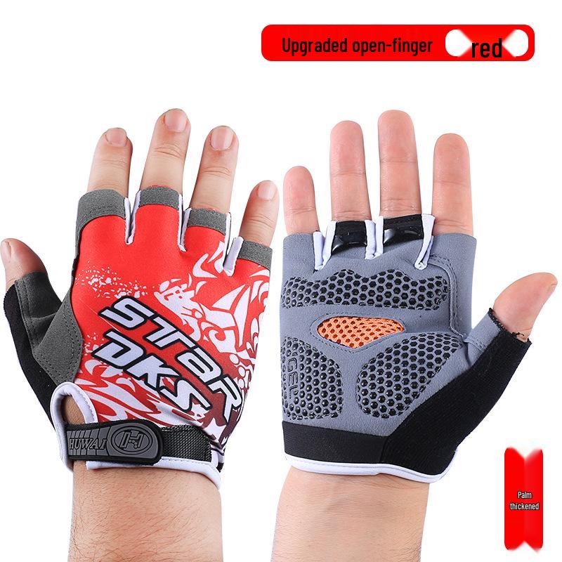 Men's Summer Sun Protection Anti-Slip Fingerless Fishing Gloves: Thin, Anti-Prick, Anti-Stab, Mosquito-Proof, Ice Silk Lure Design.