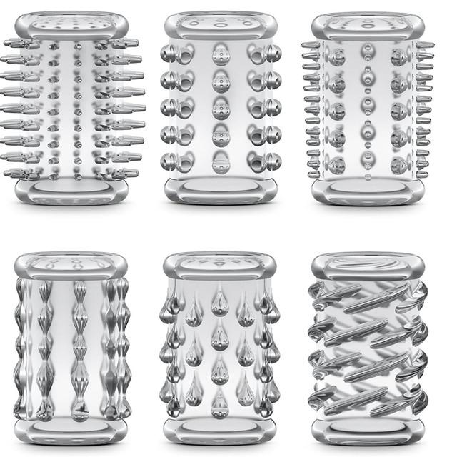 6 adet Klitoris Stimülatörü Parmak Prezervatif Büyük Sivri Seks Oyuncakları Kadın Vajina Stimülasyon Parmak Kol Erkekler Için Yetişkin Malzemeleri