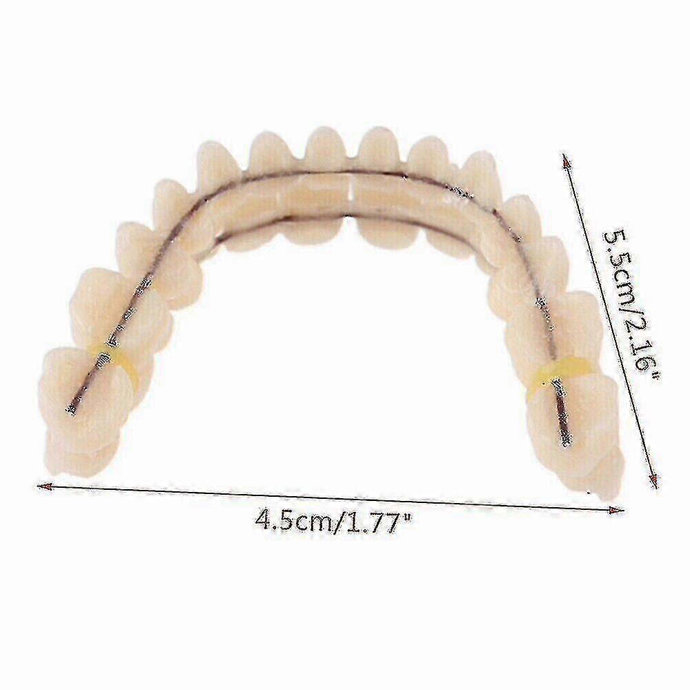 Smile Snap On False Teeth Upper Lower Dental Veneers Dentures Tooth Cover Set