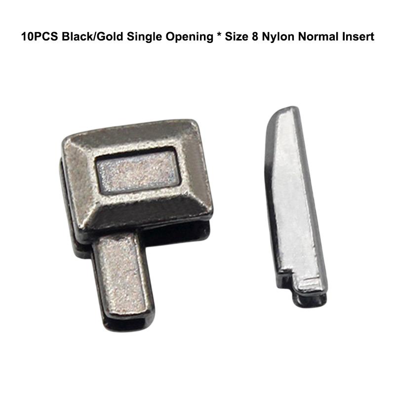 10Pcs Set Premium Metal Zipper Heads Gold Silver Bronze Black - Durable Smooth For Diy Clothing Luggage Repair