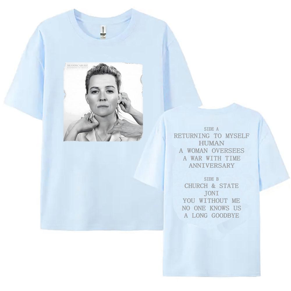 Returning To Myself Cover Tee Značka Brandi Carlile Módní Tričko Bavlněné Tričko s Krátkým Rukávem Unisex Trička