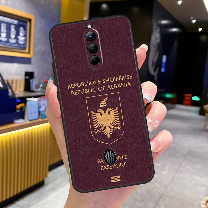 Albania Passport Case For Nubia Red Magic 10 Pro Plus 6 7 Pro 6S 7S 5G 6R RedMagic 9S 8S 8 9 Pro Plus Cover