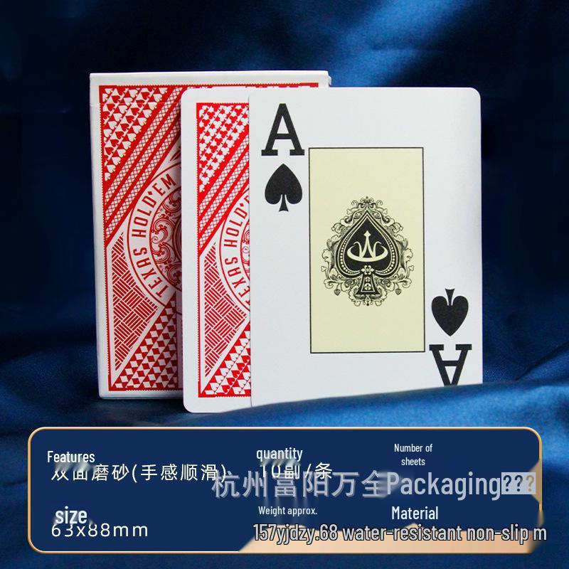 Perfect Durable Texas Hold em PVC Poker Cards - Outdoor Guandan Board Game