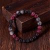 Elastic Beaded Hand Chain With Mixed Stone And Resin Suitable For Any Occasion