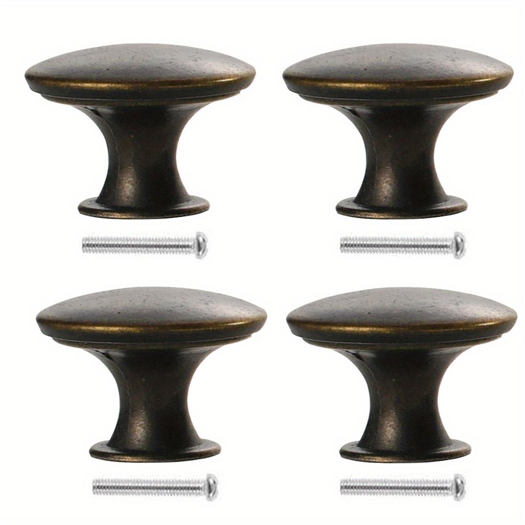4 Pieces Of Vintage Cabinet Knobs, Antique Bronze Cabinet Door Handle Knobs, Drawer Handle Knobs With Screws For Home Furniture