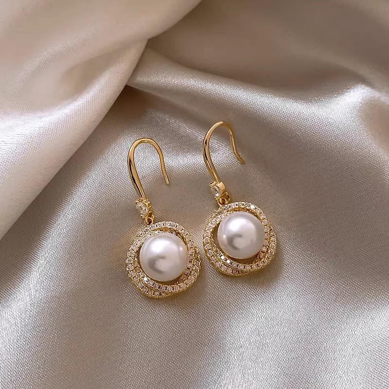 Korean Style S925 Silver Pearl Stud Earrings for Women - Simple, Elegant, and High-End