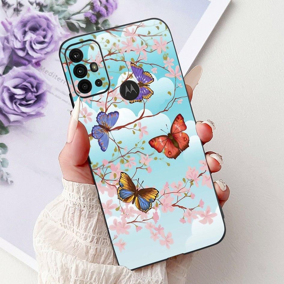 Case For Motorola Moto G30 G20 G10 Phone Cover New Fashion Flower Soft Silicone Matte Bumper on Moto G20 XT2128-1 G 10 G 30 Capa