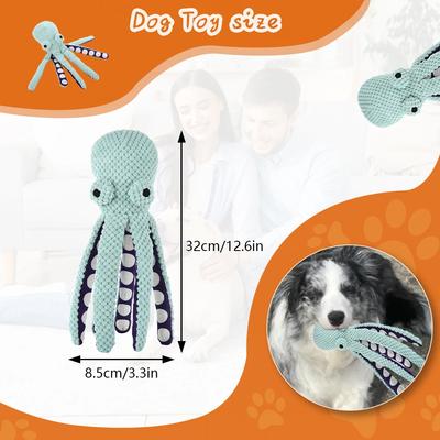 Large Squeaky Pet Dog Toy-Plush Dog Toys with Soft Fabric for Small Medium Large Dogs Daily Companionship, Training Reward Gift