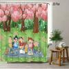 Crayon Shin-Chan Buttocks Oiroke No Momo Funny Balloon 2D Print Waterproof Shower Curtain, Minimalist Cream Bathroom Decor With