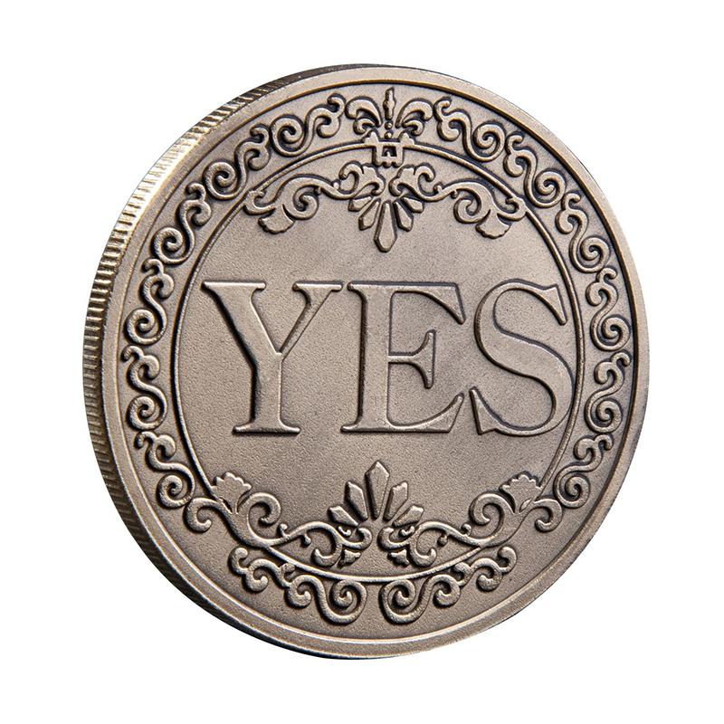 Kreatywna moneta ze stopu metali kolekcjonerska moneta z odpowiedzią „tak” lub „nie” kolekcja sztuki prezent dwustronny złota moneta pamiątkowa