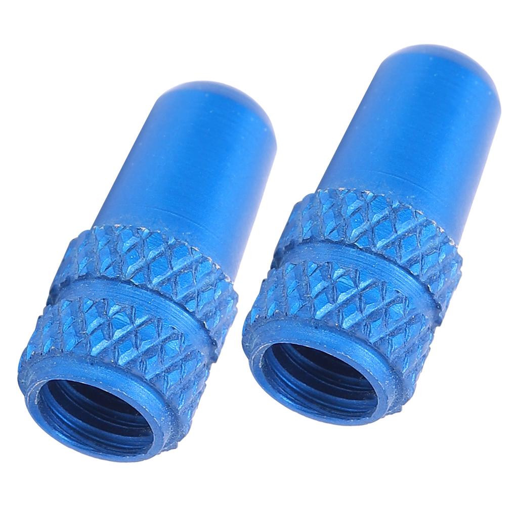 2pcs Presta Valve Caps Aluminium Alloy Presta Cycling Valve Dust Covers Bicycle Tire CapsLight Blue
