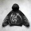 Unisex Übergroßer Kapuzenpullover Mit 3D-Druck Streetwear Langarm Pullover Winter Freizeitkleidung