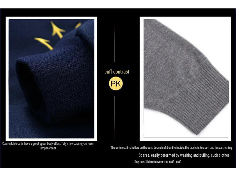 Men's M-8XL Stand Collar Sweatshirt Set: Trendy Korean Style for Teens and Couples In Autumn/Winter