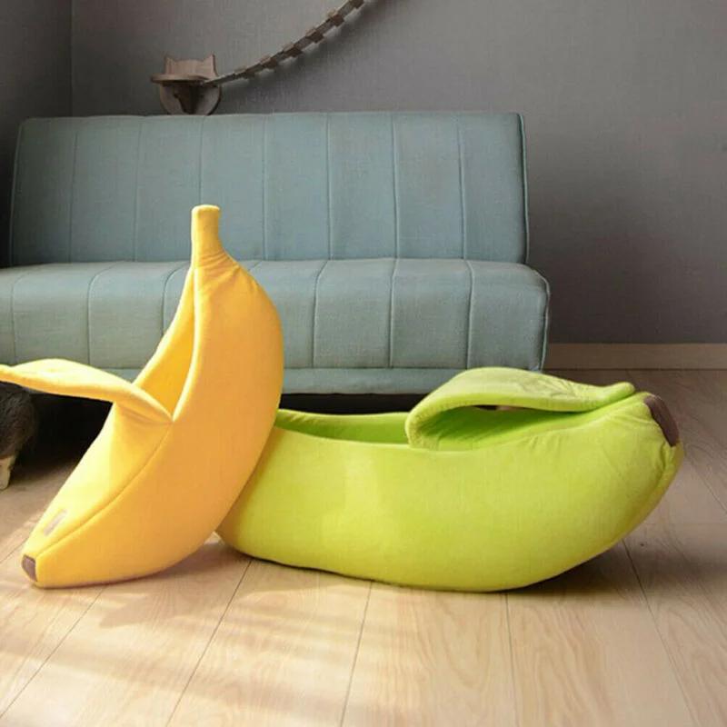 Pet Nest Cute Banana Shape Soft Comfortable Cat Dog Kennel Exquisite Workmanship Sleeping Nest Pet Supplies