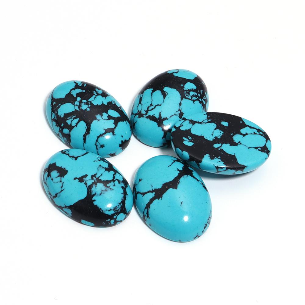 2 Stück/Los Natürlicher Stein Cabochon Achat Türkis Cabochons Perlen Erstellte Ovale Perlen Für Handgemachten Diy Schmuckherstellung Ring Geschenke