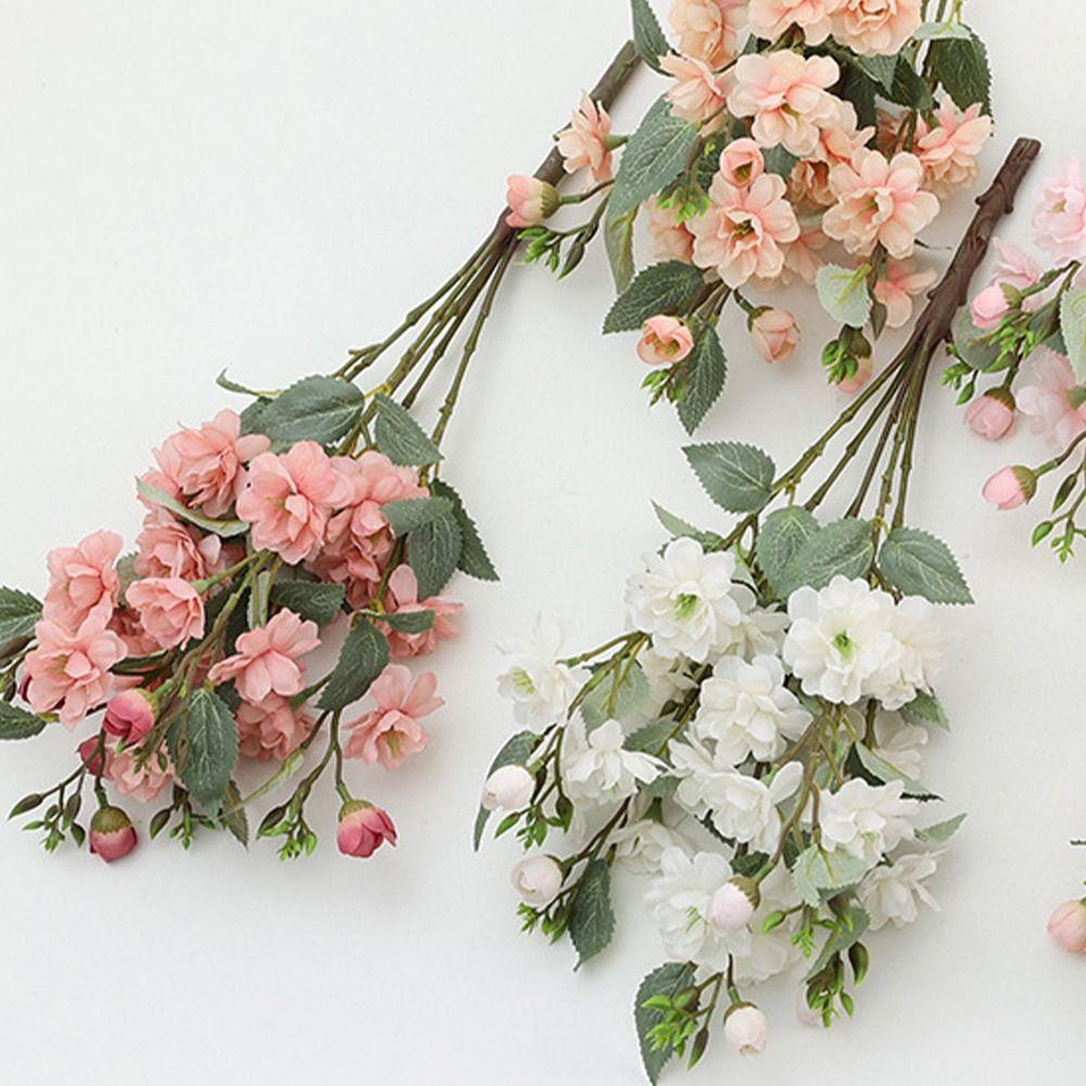 Plastic Silk Rose Bouquet Elegant Fake Plants Artificial Roses Flowers  Outdoor Garden Decor