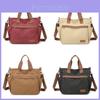 Canvas Tote Bag With Multiple Pockets For Daily Casual Use Womens Large Capacity