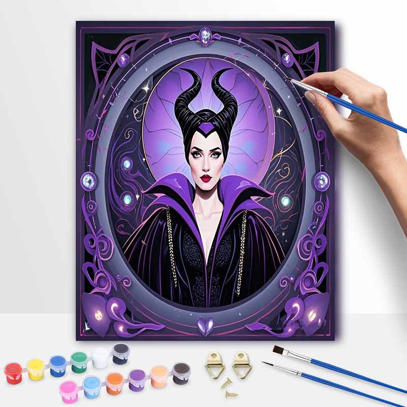 Disney Maleficent DIY Painting Kit Classic Style Home Decor Craft Gift Idea Art Wall Decor Frameless Canvas Painting Aesthetic Room Decor