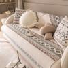 Luxury Sofa Covers Living Room Non-Slip Armrest Backrest Sofa Cushion  Universal Linen Ethnic Style Sofa Cushion Slipcover