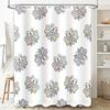Hand Drawn Butterfly Shower Curtain White Floral Printed Bathroom Decor for Kids Bedroom Home Decoration 72 x 78 inches (183x200