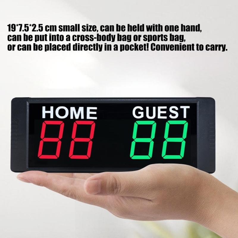 Multi-Sport Digital Scoreboard Adjustable Brightness Countdown Time Display Electronic Scoreboard Score Keepers