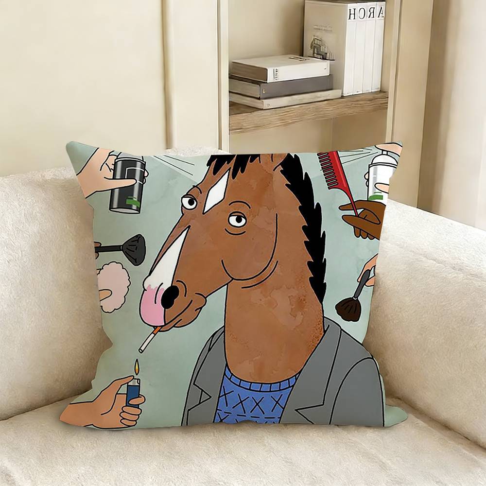 BBoJack HHorseman Pillow Case Living Room Sofa Cushion Cover Suitable For Home Bedroom Room Decoration