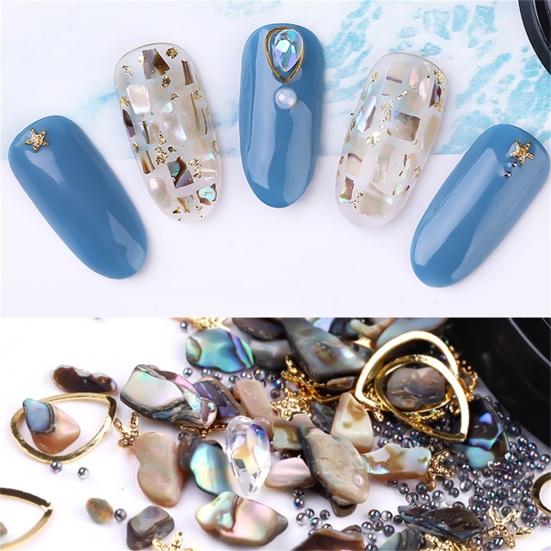 

1 коробка ракушечных камней гвоздики для ногтей очаровательные, легко наносятся, нерегулярная красота ногтей 2