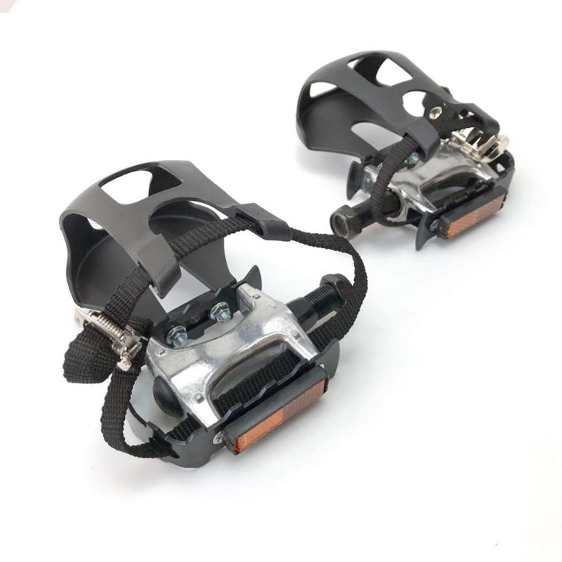 9/16inch Thread Exercise Bikes Pedals Nonslip Grip Design Aluminum Alloy Plastic Construction for Commercial Spin Bikes