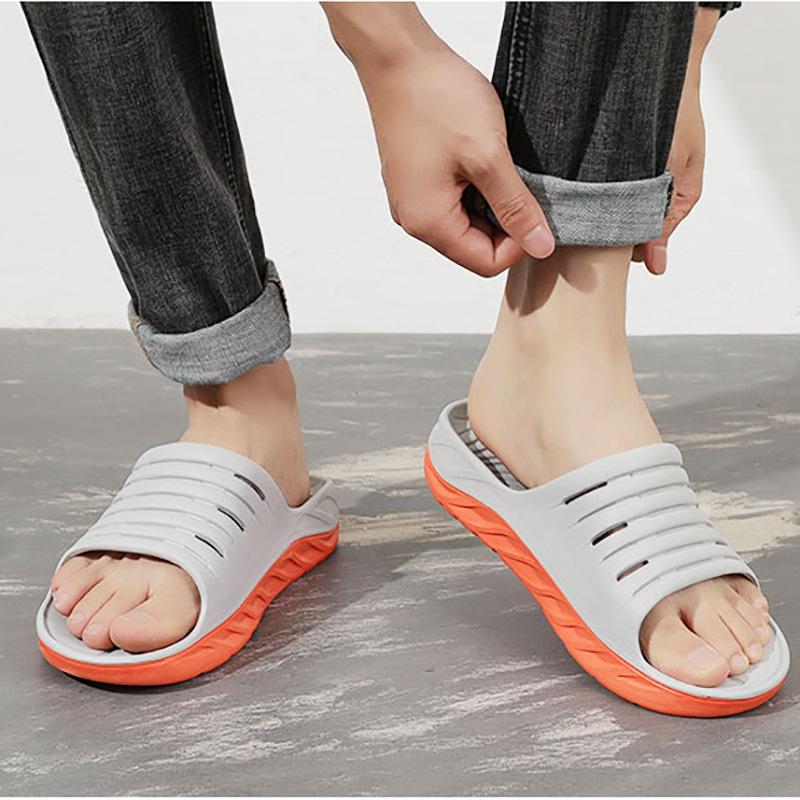 Summer New Men EVA Slides Casual Lightweight Non Slip Slippers Open Toe Shoes for Indoor Outdoor Beach Shower Shoes Flip-flops