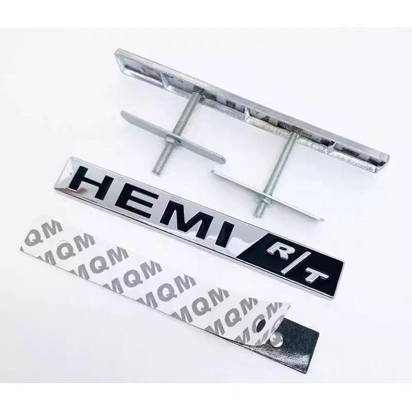 HEMI R/T letter badge logo is suitable for Dod-ge  with caliber JCUV standard modified parts logo sticker Grille universal decal