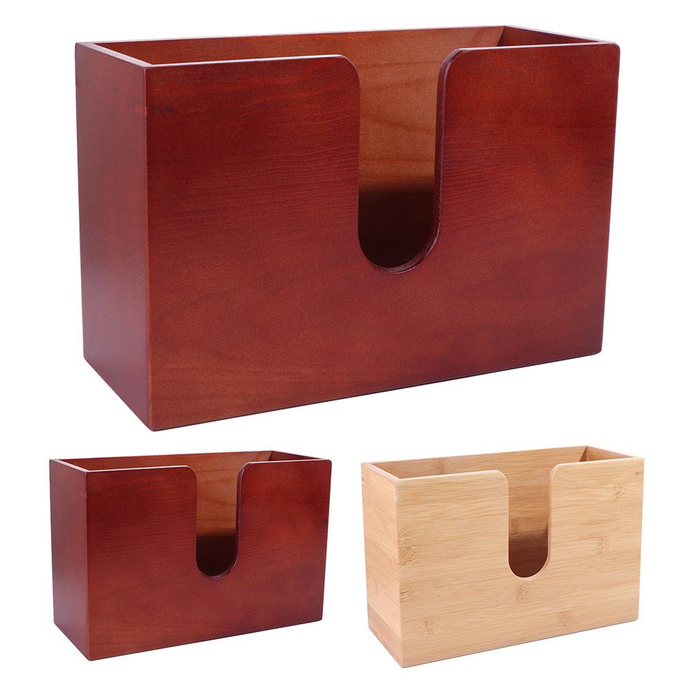 Wall Mounted Hanging Tissue Box Creative Paper Storage Holder Wooden Napkin Holder  For Restaurant