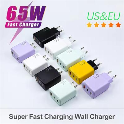 Caricatore USB Tipo C 65W GaN Ricarica Rapida PD 3.0 Ricarica Rapida Muro Per Adattatore Telefono Per iPhone16 15 Xiaomi Huawei Samsung Oneplus