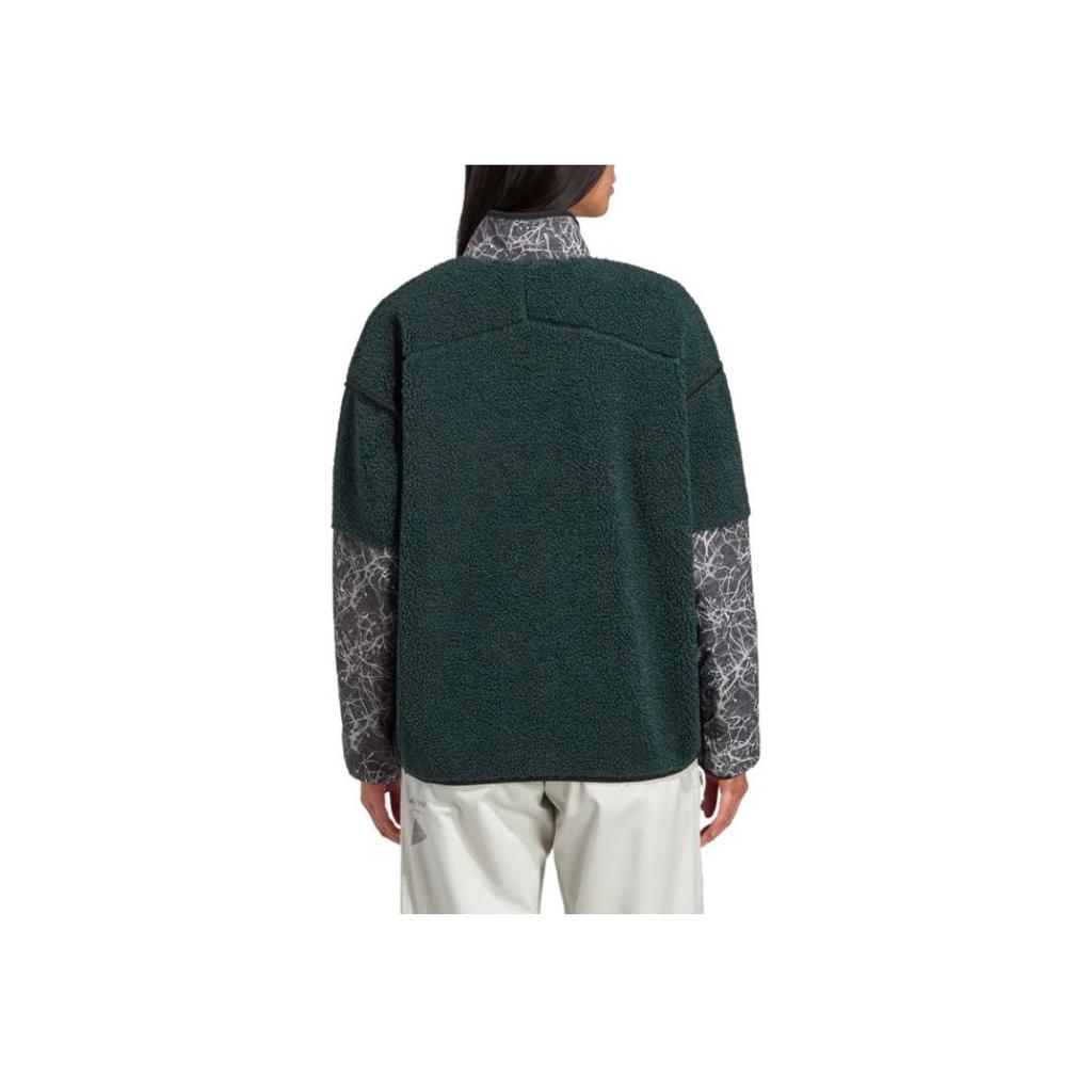 Adidas Terrex X And Wander Collaboration Loose Fit Sherpa Jacket Women Jacket Green HN6948