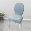 European Round Back Chair Cover Seat Dining Table And Chair Solid Color Simple Sitting Surface Universal Elastic Stool For All Seasons