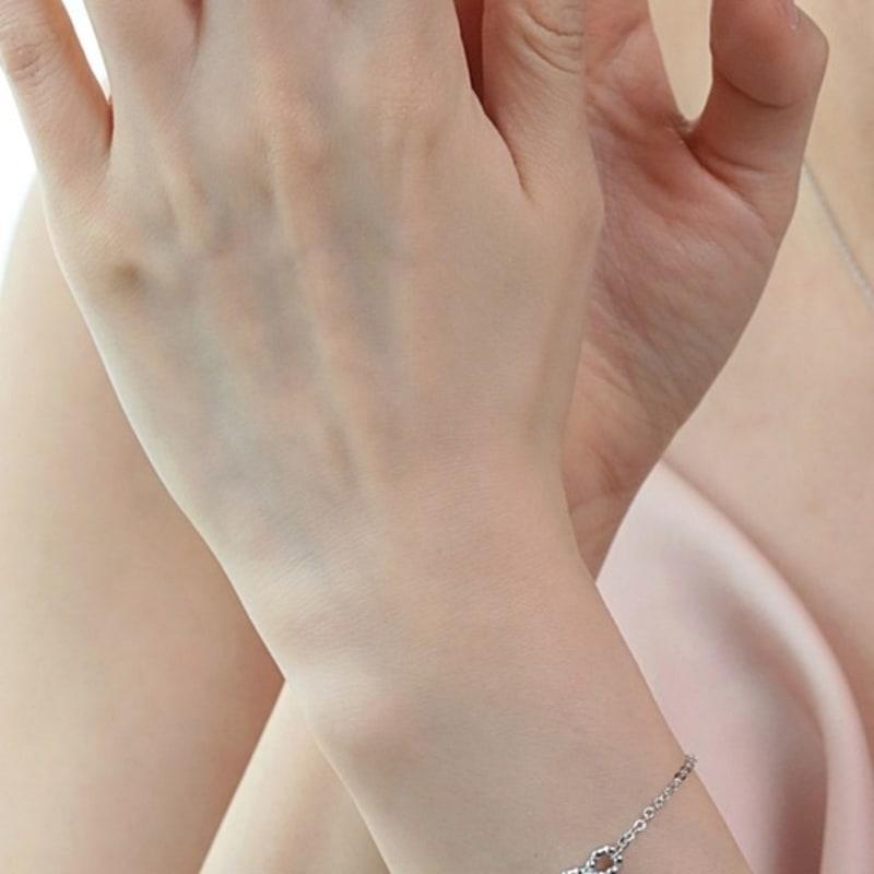 BELLOOGGI Ball chain ribbon bracelet