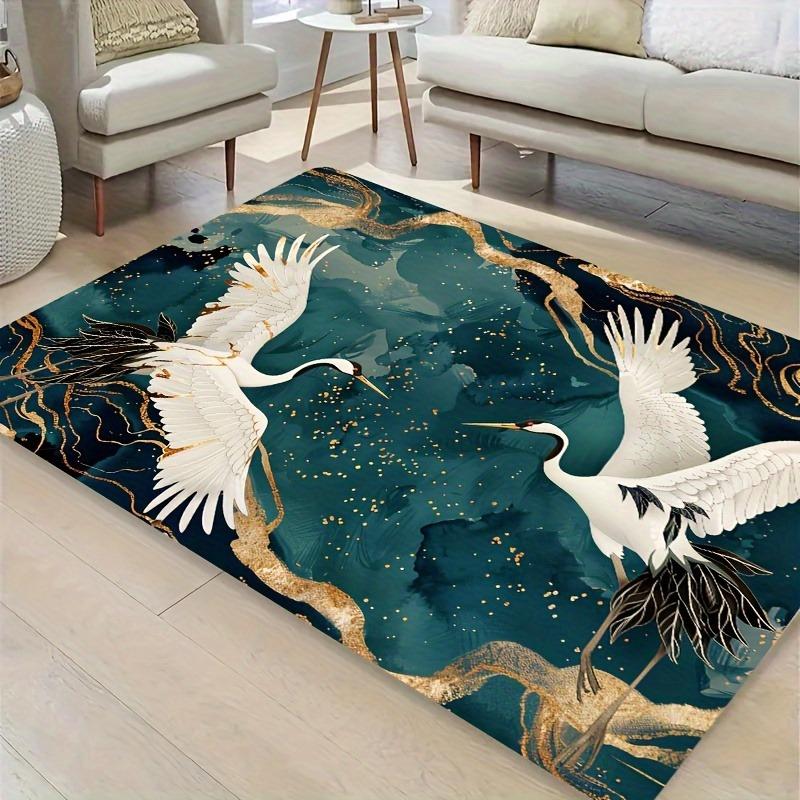 1PC Crane Pattern Kitchen Rugs Non-Slip Home Door Mats Pop Design Bathroom Rugs Bath Mat Carpet for Home Sink Laundry Decor