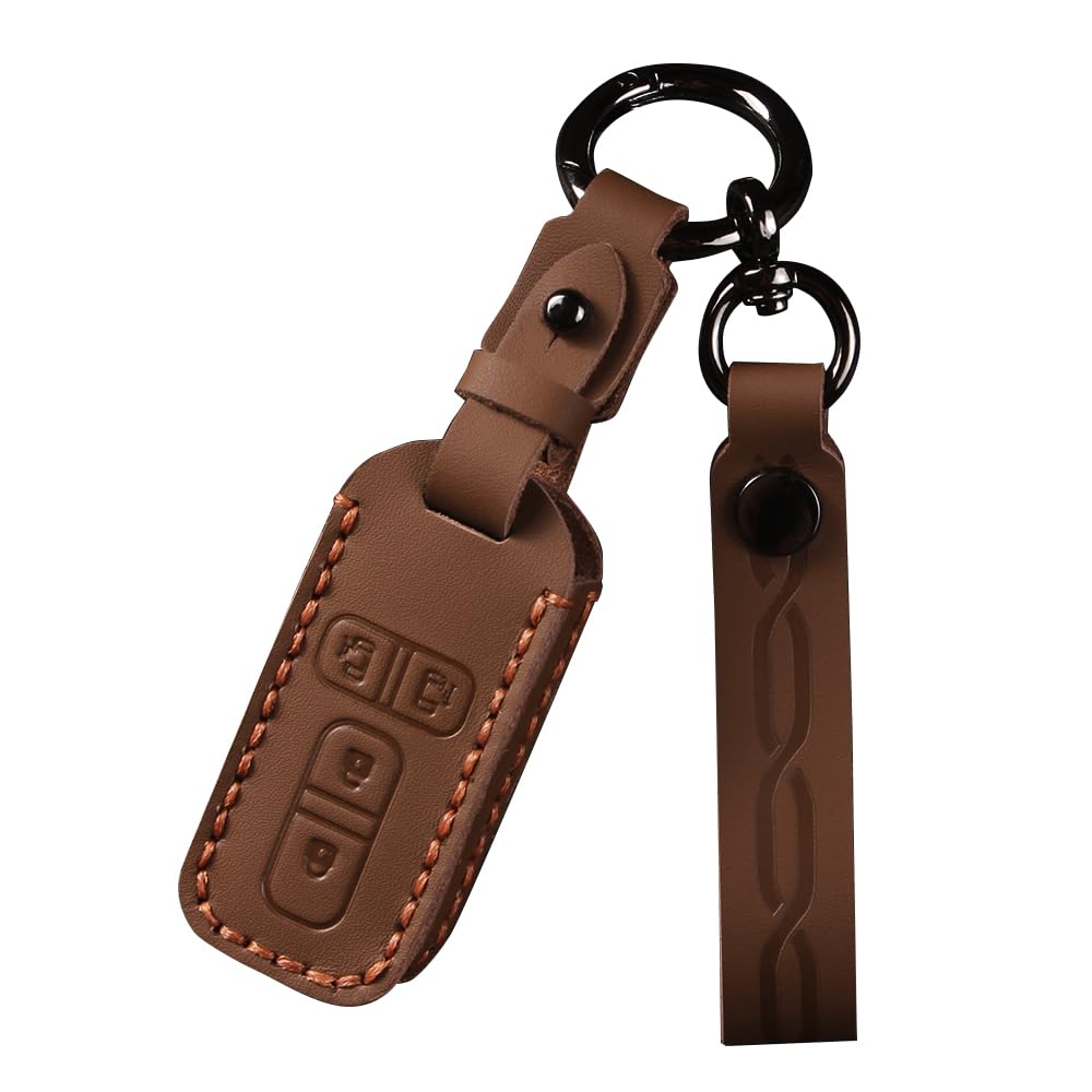 

Чехол для ключа, совместимый с Honda, кожаный чехол для смарт-ключа, чехол для ключа, стильная защита от скольжения и царапин [Nacalikeey] N-BOX N-BOX N-ONE N-Wagon N-VAN