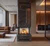 Steel Fireplace KRATKI REGNOR 800/400 8 kW Ø 200 3-sided