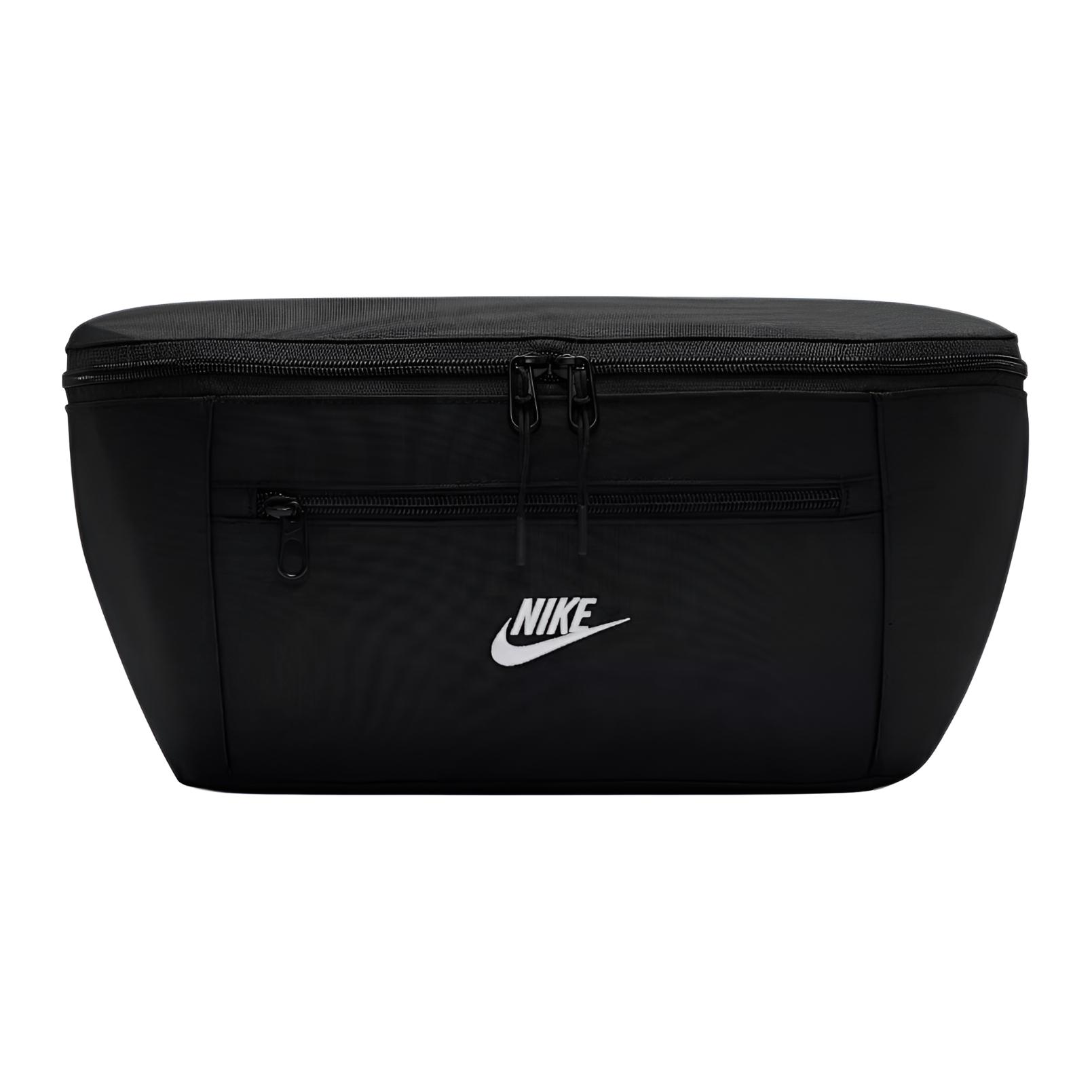 Nike Logo Zip Closure Heritage Fabric Waist Bag Unisex Waist Bag Black IB4369010 Black