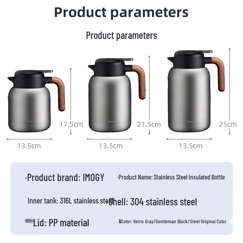 IMOGY German 316L Stainless Steel Insulated Thermos Kettle