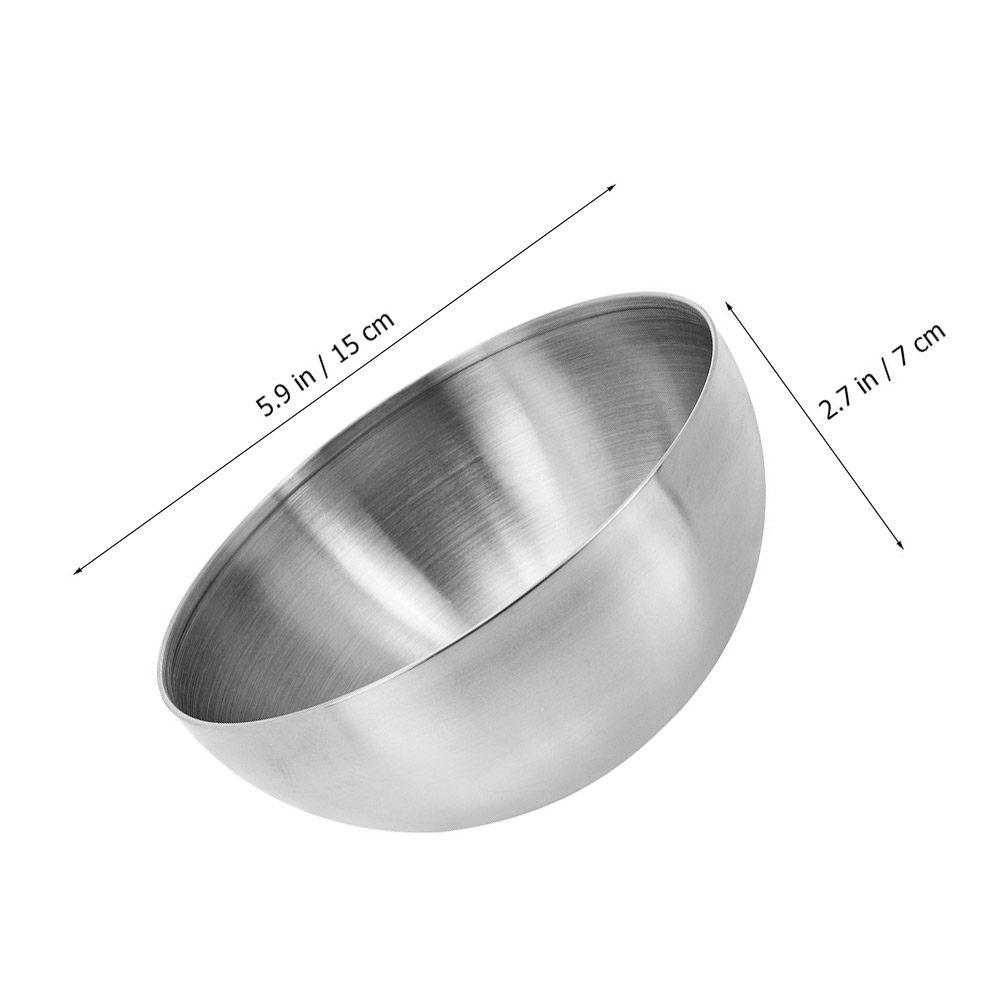 

2Pcs Stainless Steel Salad Bowls Lightweight Multipurpose Rice Soup Fruit Bowls Easy Clean Kitchen Dining Stainless Steel Bowl серебряный