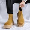 Chelsea Boots Men's Spring and Autumn High Street Rhubarb Boots 2024 New Short Boots High Top British Smoke Boots 44161-R