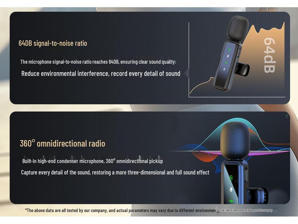 New J81 Lavalier Microphone: Smart Noise Reduction, Wireless J82 Three-in-One Mic