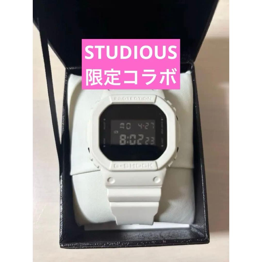G-SHOCK STUDIOUS limited collaboration DW-5600E-1 WHITE
